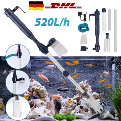 MARKENLOS Neu Elektrisch Aquarium Wasserwechsel Set Mulmsauger Kiesreiniger Bodenreinigung