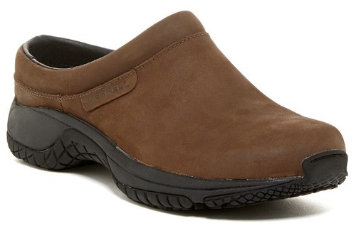 NEW MERRELL Encore Slide Pro Studio Slip-On Brown Nubuck Leather Shoes US 7/37.5 - Picture 1 of 12