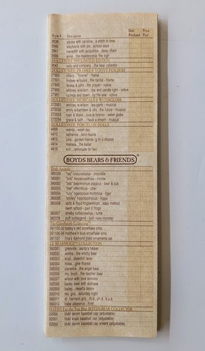 Boyd's Bear Product List - Volume 6 - Picture 5 of 5