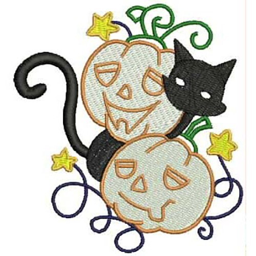 Embroidery Design Set - Halloween Cats(1) - 10 Designs - 9 Formats - USB Stick - Photo 6/12