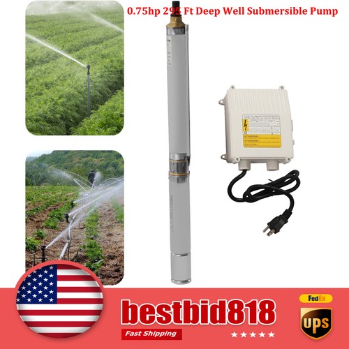 0.75hp 295 Ft Deep Well Submersible Pump 16gpm Bore Hole Pump For Irrigation