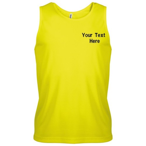 Personalised Embroidered Vest Activewear Athletic Tank Gym Jogging Sports Yogga - Picture 4 of 10