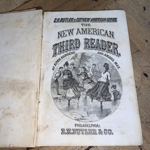 Set The New American 3rd& 4th Reader Hardback 1871 Sargent & May EH Butler & Co - Picture 7 of 24