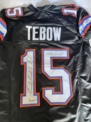 UF FLORIDA GATORS TIM TEBOW signed FULL NAME INSCRIBED GAME CUT JERSEY BECKETT 3 - 第 2/18 張圖片