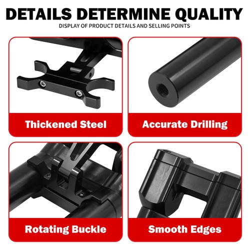 10" Black Handlebar Riser with Instrument Housing Fits Harley 15 up Road Glide - Picture 4 of 17