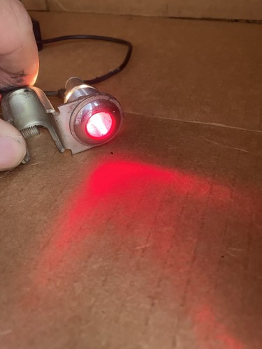 Vintage Cats Eye Red Lamp. Clamps Under Dash. Tested Works Fine - Picture 11 of 13