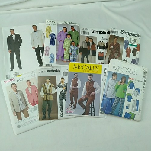 Sewing Pattern Bundle Mens Vogue 2383 Suit Burda 6813 Simplicity 5878 7045 Lot