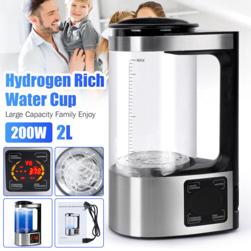 Home Electric Hydrogen Rich Alkaline Water Ionizer Generator Machine Kettle/2L - Picture 4 of 15
