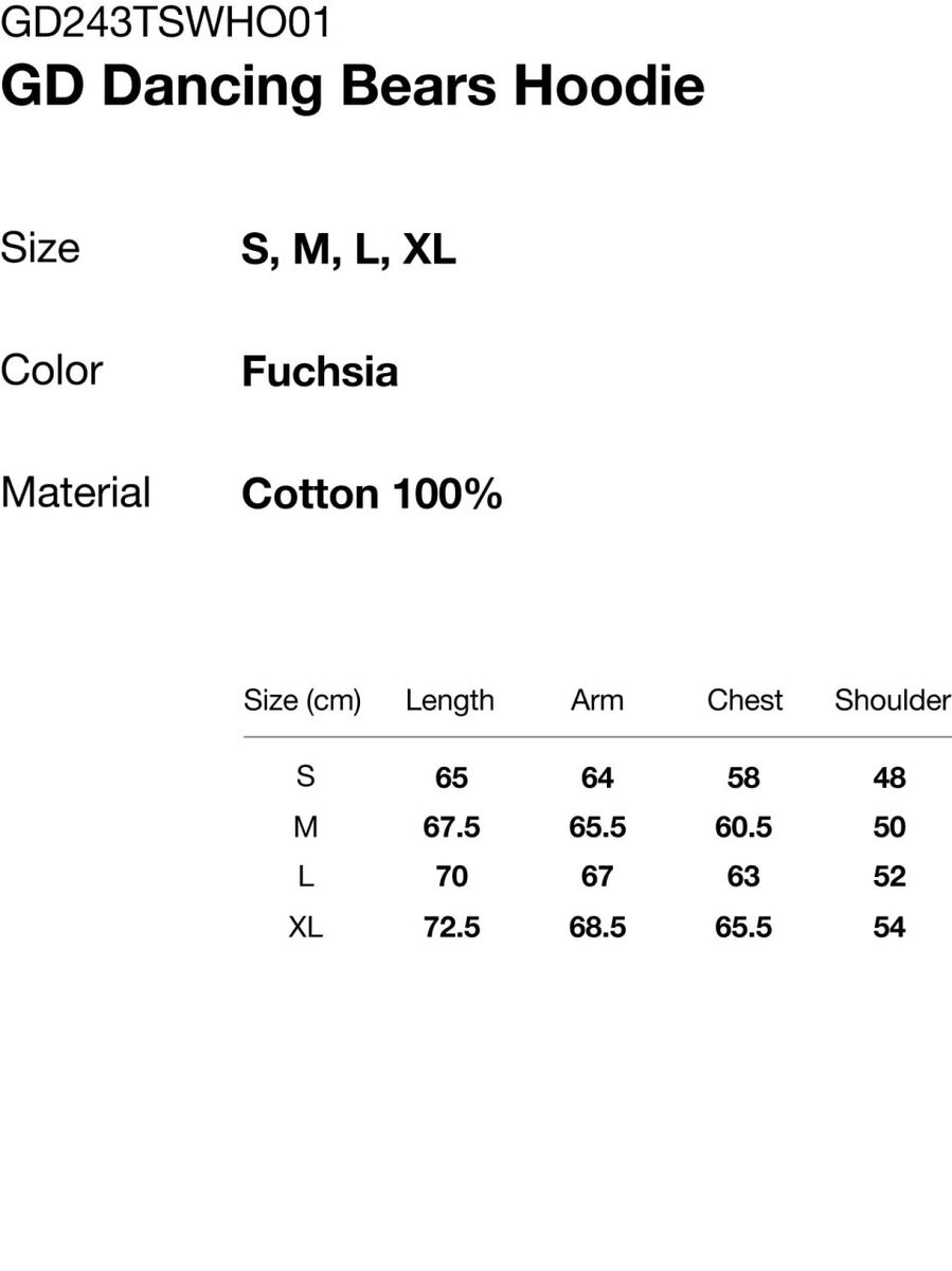 THISISNEVERTHAT】 GD Dancing Bears Hoodie Fuchsia | eBay
