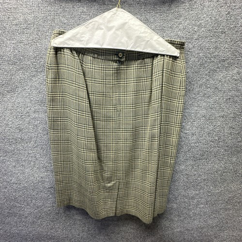 Saville Rock Damen 18W beige grün Hahnentritt kariert Academia Secretary Vintage Y2K - Bild 2 von 10