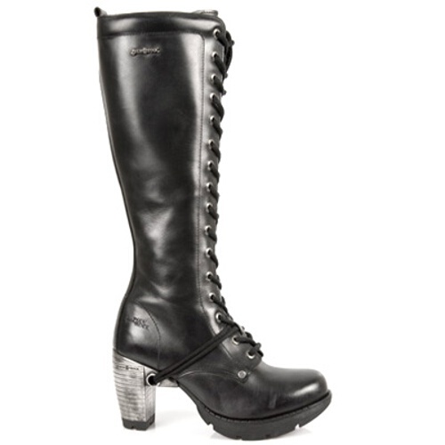 Nuevas botas de tacón de cuero rock Trail-Negro-TR005-S1 - Gothic, Punk Goth, Cuero,, Nuevas botas de tacón de cuero rock Trail-Negro-TR005-S1 - Gothic, Punk Goth, Cuero,,