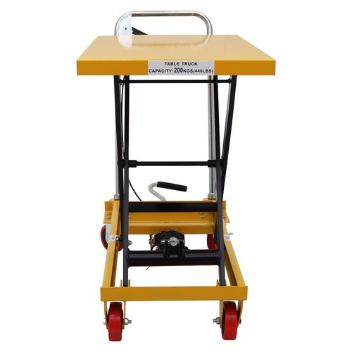 440lbs Manual Hydraulic Lifting Platform Hydraulic Scissor Lifter Movable Cart - Picture 6 of 23