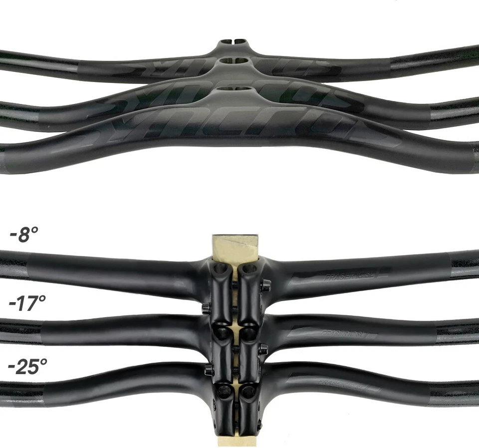 Manillar de fibra de carbono bicicleta de montaña bicicleta mtb xc enduro ciclismo descenso Foto 2 de 4