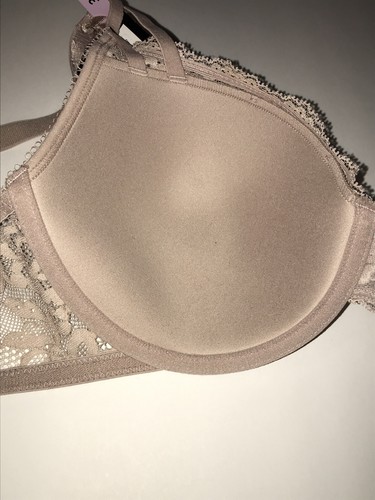 Women’s Bra 34D Maidenform Beige Floral Lace Underwire Lined Comfortable Nwt - Picture 5 of 6