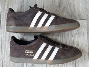 brown adidas gazelle trainers