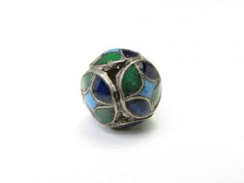 Japan Antik Blau Durchbrochen Ojime Perle Meiji Ära Inro Netsuke Sagemono Selten - Bild 2 von 6