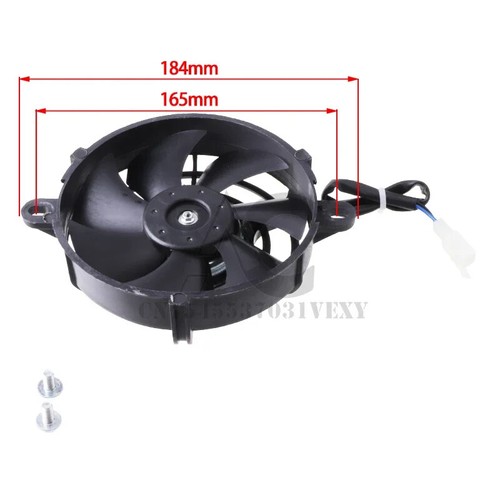 ATV Water Cooled Engine Cooler Radiator Cooling + Fan For 150cc 250cc PIT Quad - Picture 3 of 21