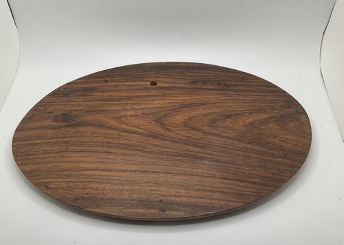 Marquetry India Wood Inlaid Oval Plaque Woman Gives Man Tea Under Tree Wall Art - Picture 7 of 9