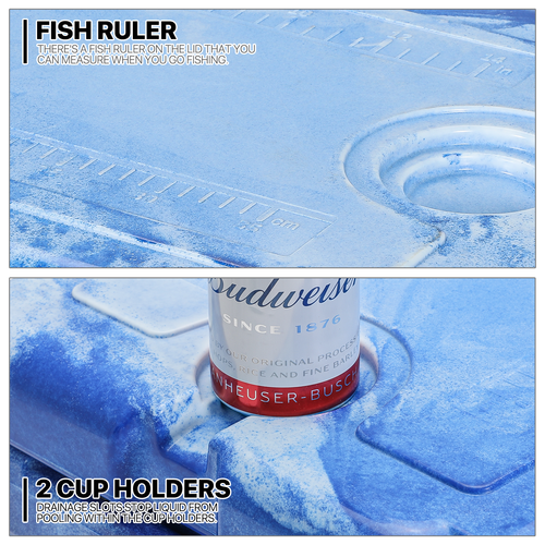 35 Quart Portable Cooler Ice Chest Outdoor Party Camping Drink 54 Cans Capacity - Picture 10 of 13