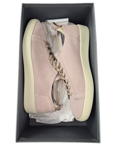 Zapatos Tenis Aquatalia Cuero Gamuza Rosa Rubor Talla 9 Hechos en Italia $395 Nuevos con Etiquetas - Imagen 6 de 16