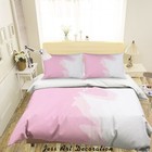 3D Watercolor Pink White Quilt Cover Set Bedding Sets Pillowcases 64