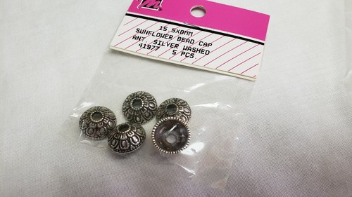 15.5 x 8mm SUNFLOWER FILIGREE BEAD CAP Craft Beads - Picture 8 of 13