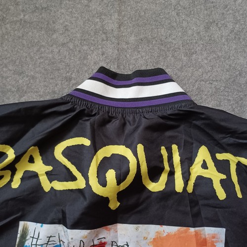 Members Only +Jean Michel Basquiat Jacket Men S Black Dinosaur Japanese Painting - Picture 3 of 23