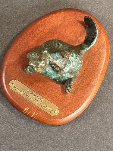 Animal Bronze Sculpture/Beaver/Signed/Forest Hart/Dated 1977/Number 84/USA - Picture 10 of 12