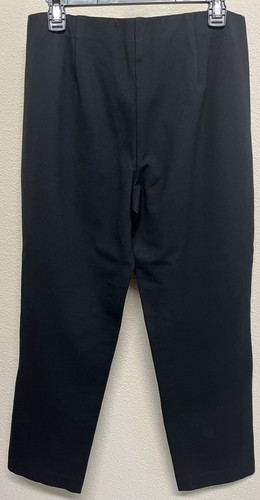 Pantalones J. Jill Slim Leg Ponte Pull On Talla M en Negro 27" Largo - Imagen 9 de 10