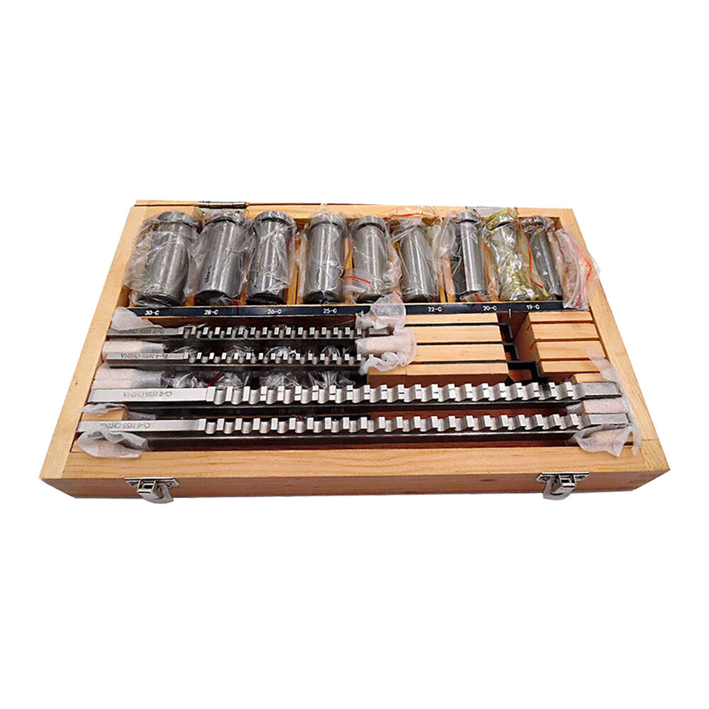 HSS Groove Keyway Broaches Bushing Shim Set Metric System Keyway Tool 22PCS/Set