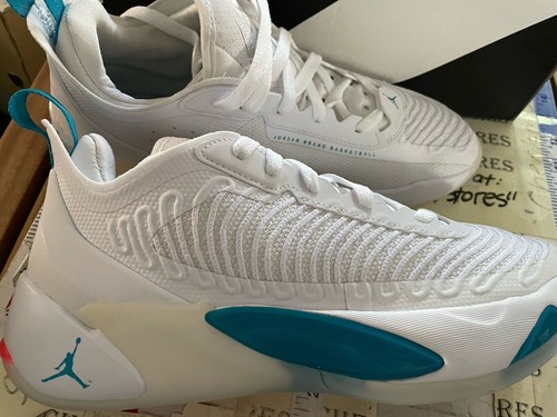 Jordan Luka 1 Legend of 7 White  Neo Turquoise DN1772-104 Men's Size 8.5/Wmns 10 - Picture 1 of 10