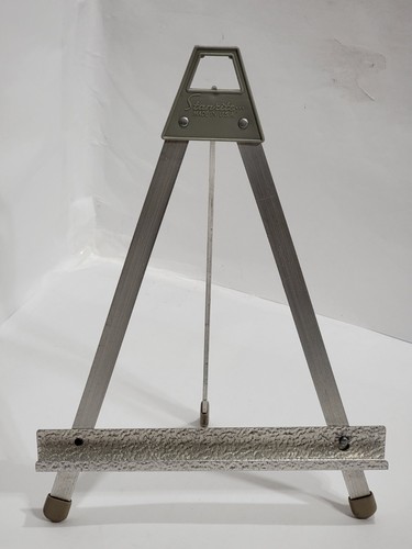 Vintage 1950er klappbare 12" Staffelei Stanrit gehämmertes Aluminium Tischplatte hergestellt in den USA SELTEN - Bild 14 von 14