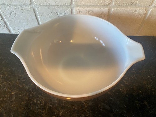 Vintage Pyrex Old Orchard 443 2,5 Quart Rührschüssel Braun Schale 9 in Cinderella - Bild 4 von 6