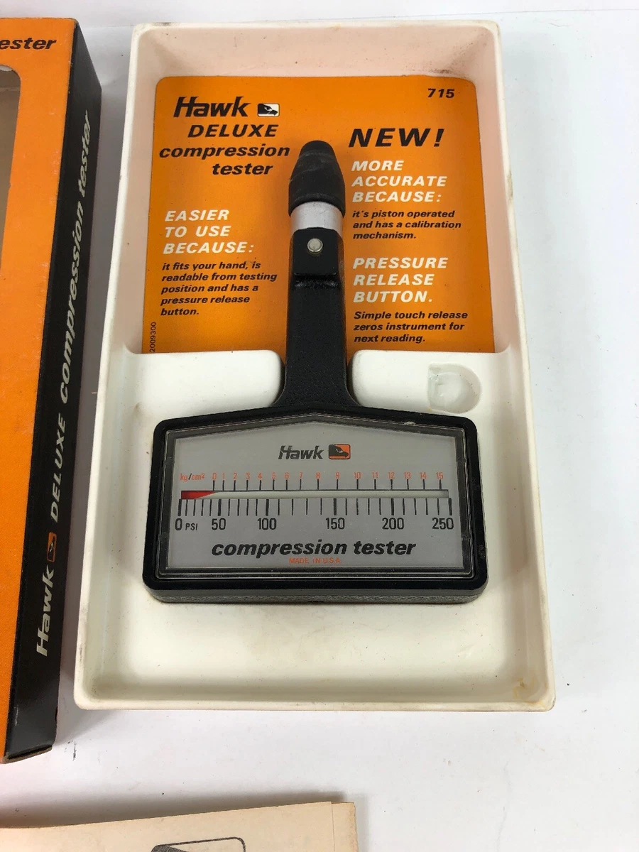 Hawk Deluxe Compression Tester Vintage Made In USA eBay