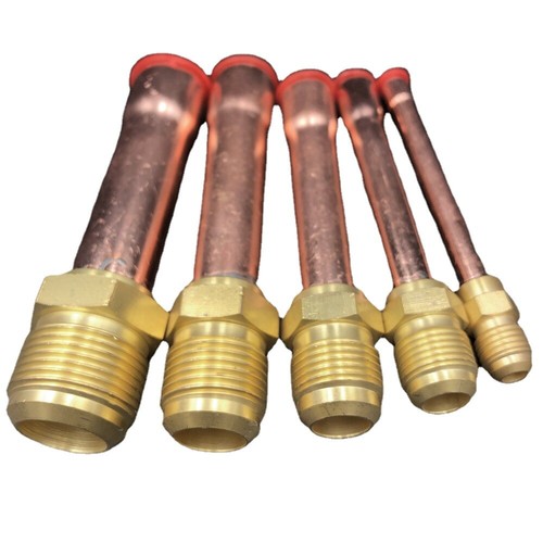 SAE 1/4" 3/8" 1/2" 3/4" Flare Connector Copper Tube Brass Pipe Fitting Connector - Picture 2 of 5