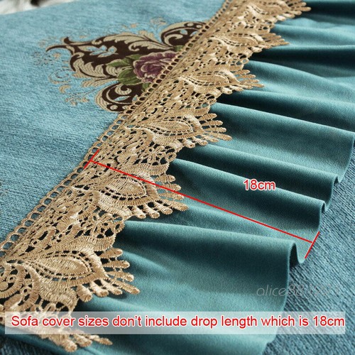 Antiker Jacquard Sofabezug 2 3 Sitzer Chenille Europäische Spitze Sessel Schonbezug - Bild 8 von 29