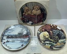 (3)Vintage Anheuser Busch BUDWEISER Collectors Plates
