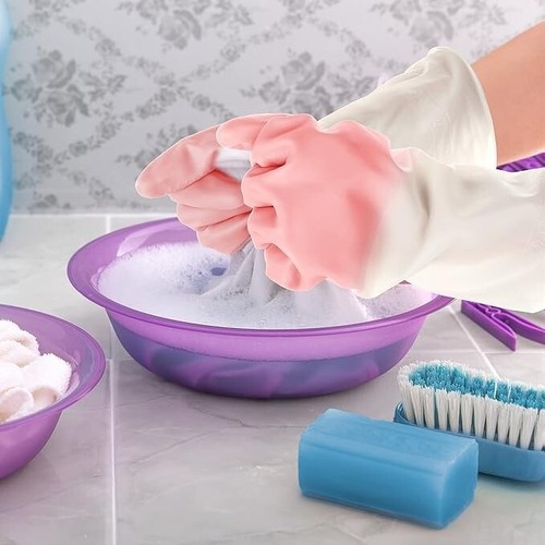 Sibba 1 Pairs Long Rubber Gloves Cleaning Dishwashing Kitchen Dish Washing Cooki - Picture 3 of 7