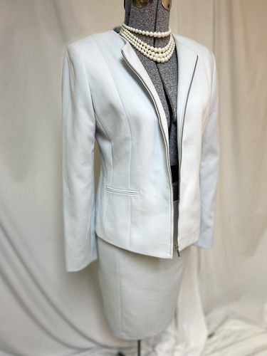 NEW Talbots Skirt Suit Size 4 Jacket 6 Skirt Two Piece Set Woven In Italy $458 - Picture 7 of 24