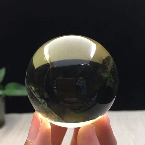 52mm AAA+ Natural Citrine Quartz Sphere Rainbow Crystal Ball Reiki Healing 200g - Picture 4 of 6