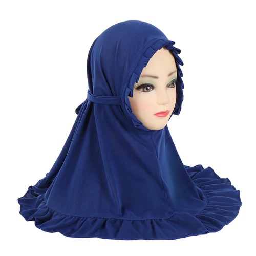 2-6Y Children Girls Full Cover Headscarf Hijab Muslim Kids Instant Scarves Wrap - Picture 13 of 31
