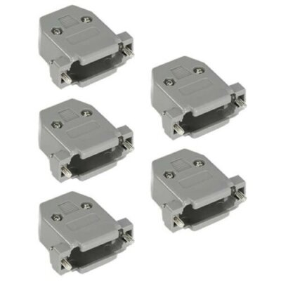 5 Pcs DB15 D-SUB 15 Pin Connector Hood Cover Shell Housing Screw Type Plastic
