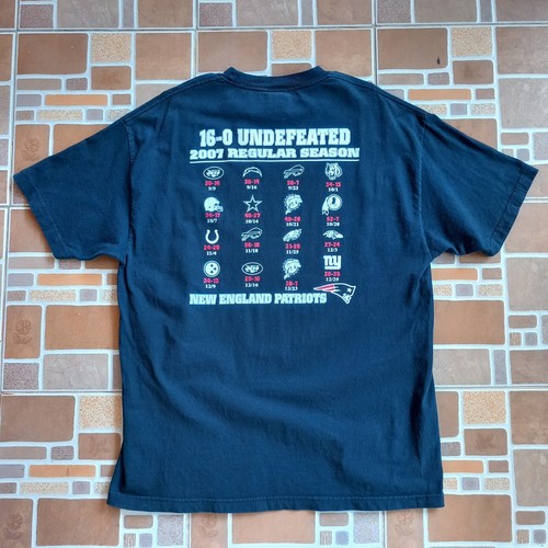 Camiseta de los New England Patriots talla XL invicta temporada 2007 de la NFL Y2K de colección camiseta deportiva - Imagen 5 de 7