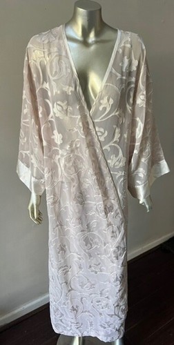 Abito Kimono Neiman Marcus Designer Broccato Burnout Duster S - Foto 2 di 5