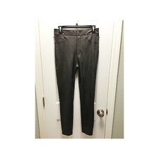 Spanx Womens Faux Leather Jean-ish Leggings Black Size Medium