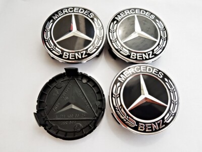 4 Coprimozzi Per Mercedes Benz - Ricambio Nero 75mm, Compatibili Con Modelli Classe C, E, S, Ecc. - Foto 8