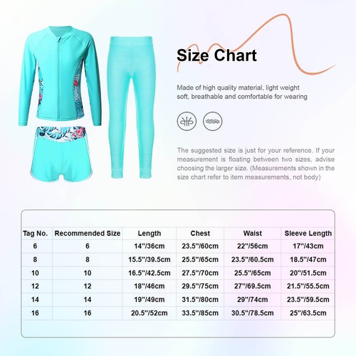 Kinder Mädchen Outfits Atmungsaktive Bademode Strandbekleidung Set Elastischer Bund Hosen - Bild 5 von 32