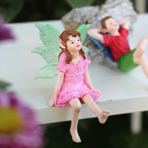 Decorative Flower Fairy Sculpture Whimsical Garden Decoration Resin Figurines - Picture 4 of 9