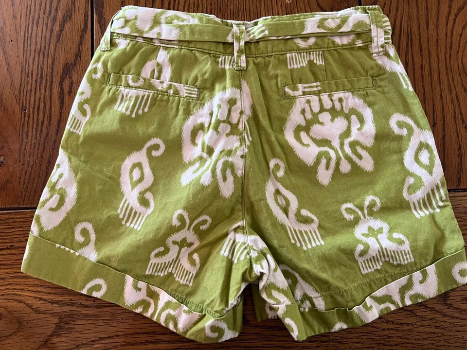 Gymboree Batik Summer Batik Print Roll Cuff Shorts w/Detachable Belt Size 6 - Image 2 of 2