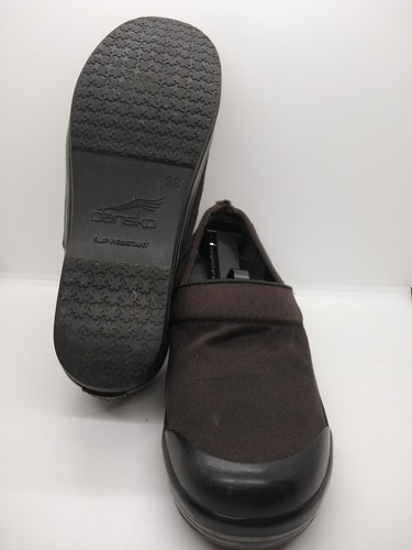 Dansko ~ Clogs Women Sz 38 US - 7.5 Vegan Volley Black Canvas Slip On  - Picture 8 of 11